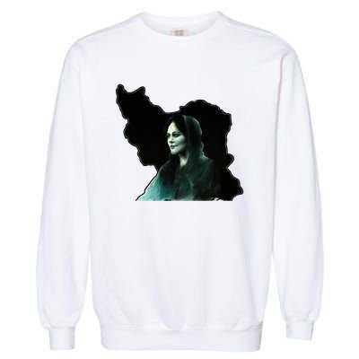 Zan Zendegi Azadi, With The Map, Mahsa (Zhina) Garment-Dyed Sweatshirt