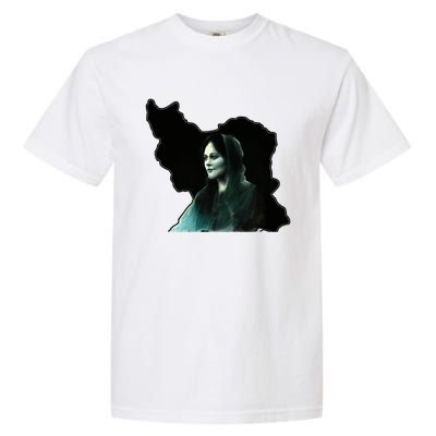 Zan Zendegi Azadi, With The Map, Mahsa (Zhina) Garment-Dyed Heavyweight T-Shirt