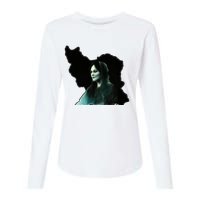 Zan Zendegi Azadi, With The Map, Mahsa (Zhina) Womens Cotton Relaxed Long Sleeve T-Shirt