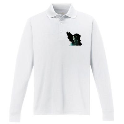 Zan Zendegi Azadi, With The Map, Mahsa (Zhina) Performance Long Sleeve Polo