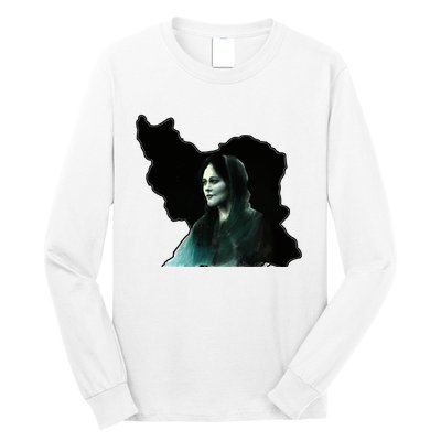 Zan Zendegi Azadi, With The Map, Mahsa (Zhina) Long Sleeve Shirt