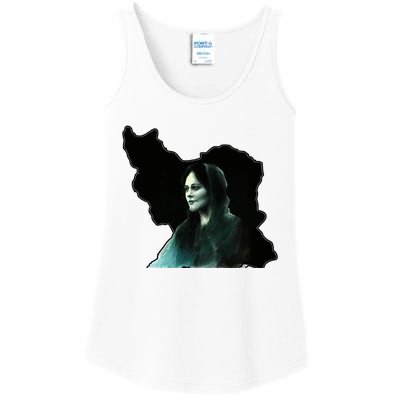 Zan Zendegi Azadi, With The Map, Mahsa (Zhina) Ladies Essential Tank