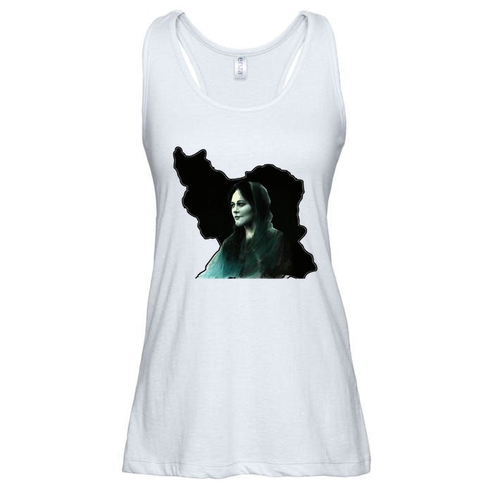 Zan Zendegi Azadi, With The Map, Mahsa (Zhina) Ladies Essential Flowy Tank