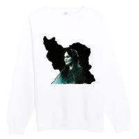 Zan Zendegi Azadi, With The Map, Mahsa (Zhina) Premium Crewneck Sweatshirt