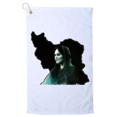 Zan Zendegi Azadi, With The Map, Mahsa (Zhina) Platinum Collection Golf Towel