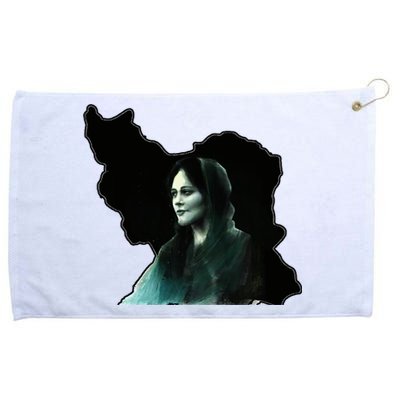 Zan Zendegi Azadi, With The Map, Mahsa (Zhina) Grommeted Golf Towel