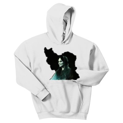 Zan Zendegi Azadi, With The Map, Mahsa (Zhina) Kids Hoodie