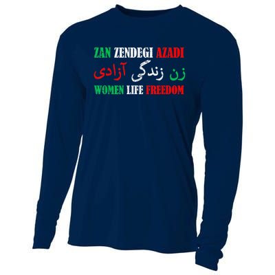 Zan Zendegi Azadi Persian Woman Life Freedom Cooling Performance Long Sleeve Crew