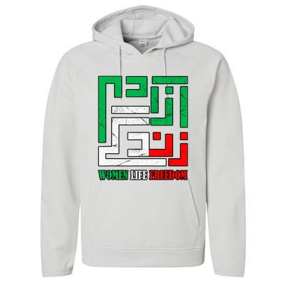 Zan Zendegi Azadi Persian Woman Life Freedom Performance Fleece Hoodie