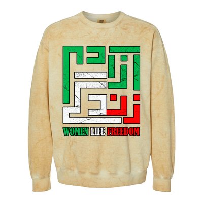 Zan Zendegi Azadi Persian Woman Life Freedom Colorblast Crewneck Sweatshirt