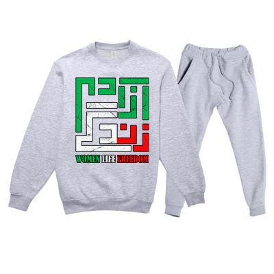 Zan Zendegi Azadi Persian Woman Life Freedom Premium Crewneck Sweatsuit Set