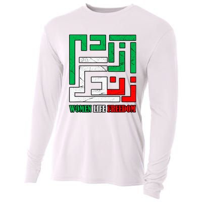 Zan Zendegi Azadi Persian Woman Life Freedom Cooling Performance Long Sleeve Crew