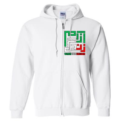 Zan Zendegi Azadi Persian Woman Life Freedom Full Zip Hoodie