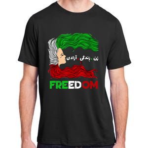 Zan Zendegi Azadi Iran Persian Woman Life Hair Freedom White Adult ChromaSoft Performance T-Shirt