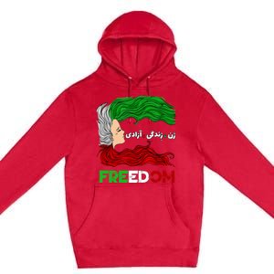 Zan Zendegi Azadi Iran Persian Woman Life Hair Freedom White Premium Pullover Hoodie