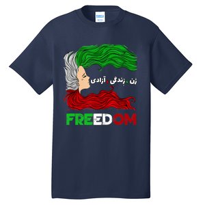 Zan Zendegi Azadi Iran Persian Woman Life Hair Freedom White Tall T-Shirt