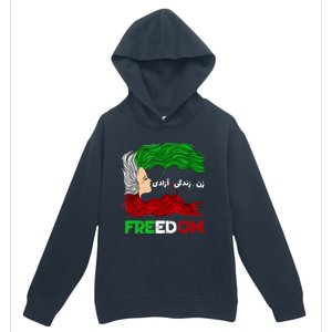 Zan Zendegi Azadi Iran Persian Woman Life Hair Freedom White Urban Pullover Hoodie