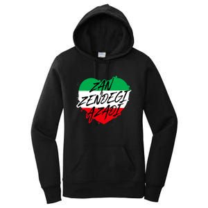 Zan Zendegi Azadi | Heart Iran Freedom Quote | Free Iran Women's Pullover Hoodie