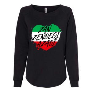 Zan Zendegi Azadi | Heart Iran Freedom Quote | Free Iran Womens California Wash Sweatshirt