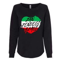 Zan Zendegi Azadi | Heart Iran Freedom Quote | Free Iran Womens California Wash Sweatshirt