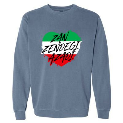 Zan Zendegi Azadi | Heart Iran Freedom Quote | Free Iran Garment-Dyed Sweatshirt