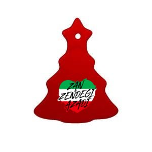 Zan Zendegi Azadi | Heart Iran Freedom Quote | Free Iran Ceramic Tree Ornament