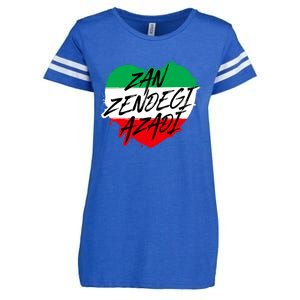 Zan Zendegi Azadi | Heart Iran Freedom Quote | Free Iran Enza Ladies Jersey Football T-Shirt