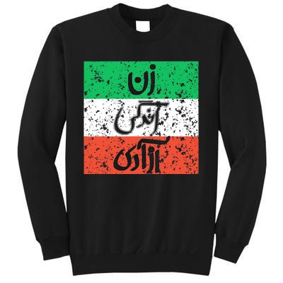 Zan Zendegi Azadi Flag Iran Vintage Sweatshirt