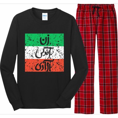 Zan Zendegi Azadi Flag Iran Vintage Long Sleeve Pajama Set