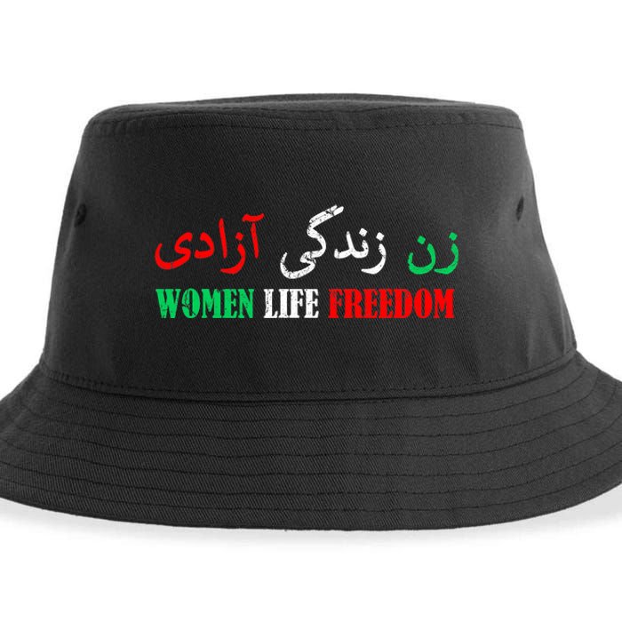 Zan Zendegi Azadi Persian Woman Life Freedom Sustainable Bucket Hat