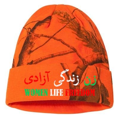 Zan Zendegi Azadi Persian Woman Life Freedom Kati Licensed 12" Camo Beanie