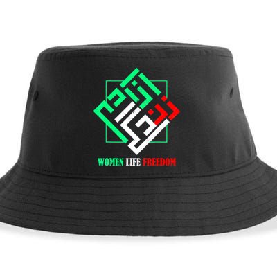 Zan Zendegi Azadi Persian Woman Life Freedom Sustainable Bucket Hat