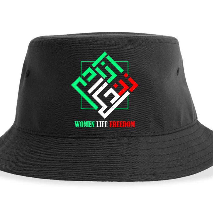 Zan Zendegi Azadi Persian Woman Life Freedom Sustainable Bucket Hat