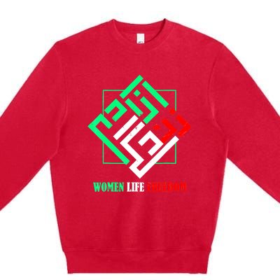 Zan Zendegi Azadi Persian Woman Life Freedom Premium Crewneck Sweatshirt