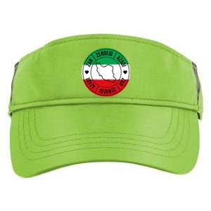 Zan Zendegi Azadi | Iran Flag Love Freedom Heart | Free Iran Adult Drive Performance Visor