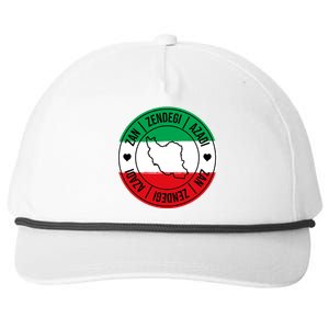 Zan Zendegi Azadi | Iran Flag Love Freedom Heart | Free Iran Snapback Five-Panel Rope Hat