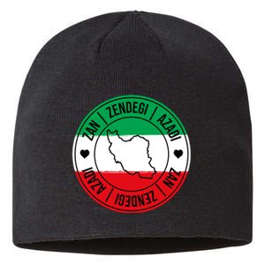 Zan Zendegi Azadi | Iran Flag Love Freedom Heart | Free Iran Sustainable Beanie