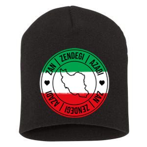 Zan Zendegi Azadi | Iran Flag Love Freedom Heart | Free Iran Short Acrylic Beanie