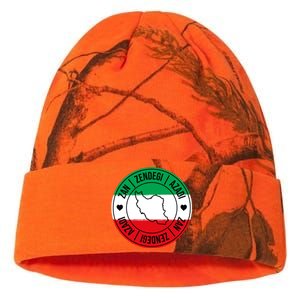 Zan Zendegi Azadi | Iran Flag Love Freedom Heart | Free Iran Kati Licensed 12" Camo Beanie