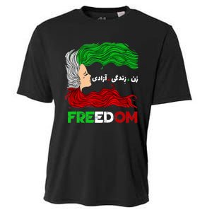 Zan Zendegi Azadi Iran Persian Woman Life Hair Freedom White Cooling Performance Crew T-Shirt