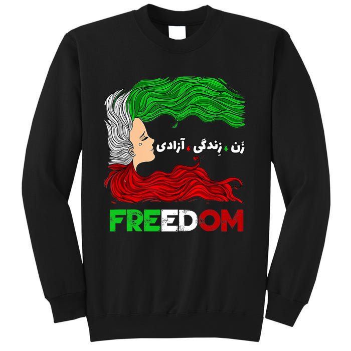 Zan Zendegi Azadi Iran Persian Woman Life Hair Freedom White Sweatshirt