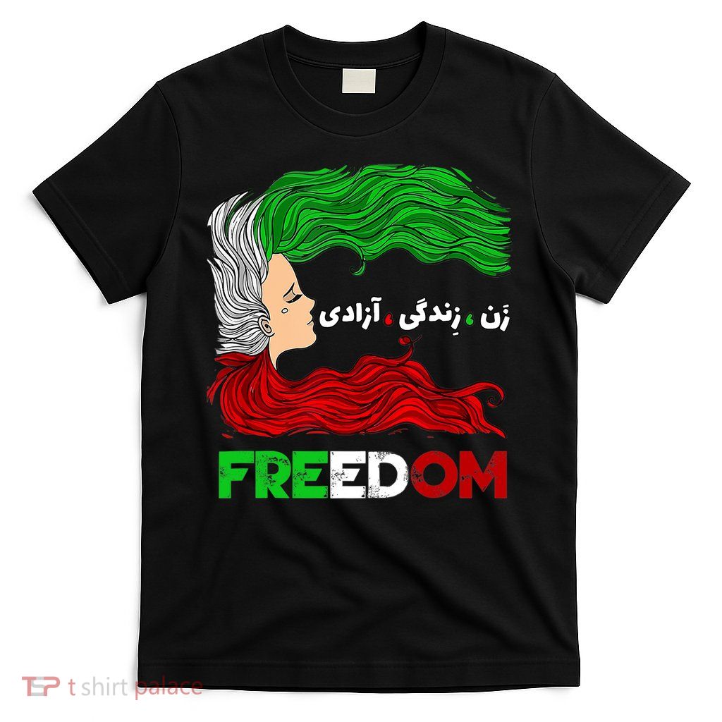 Zan Zendegi Azadi Iran Persian Woman Life Hair Freedom White T-Shirt