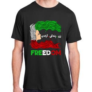 Zan Zendegi Azadi Iran Persian Woman Life Hair Freedom White Adult ChromaSoft Performance T-Shirt