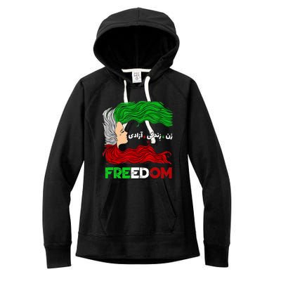 Zan Zendegi Azadi Iran Persian Woman Life Hair Freedom White Women's Fleece Hoodie