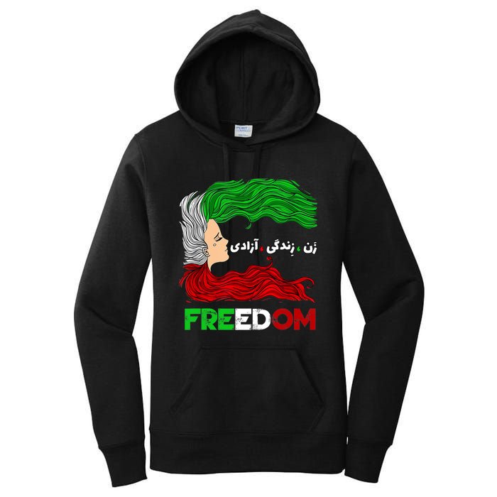 Zan Zendegi Azadi Iran Persian Woman Life Hair Freedom White Women's Pullover Hoodie