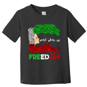 Zan Zendegi Azadi Iran Persian Woman Life Hair Freedom White Toddler T-Shirt