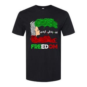 Zan Zendegi Azadi Iran Persian Woman Life Hair Freedom White Softstyle CVC T-Shirt