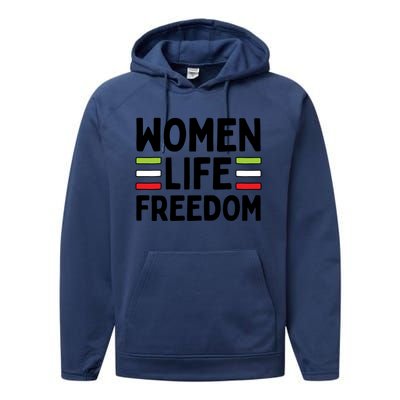 Zan Zindgi Azadi Women Life Freedom Gift Design Performance Fleece Hoodie