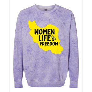 Zan Zindgi Azadi Women Life Freedom Colorblast Crewneck Sweatshirt