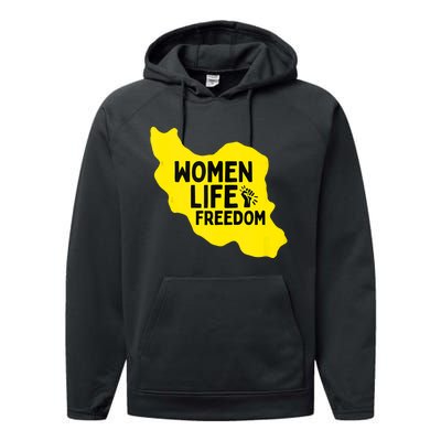 Zan Zindgi Azadi Women Life Freedom Performance Fleece Hoodie